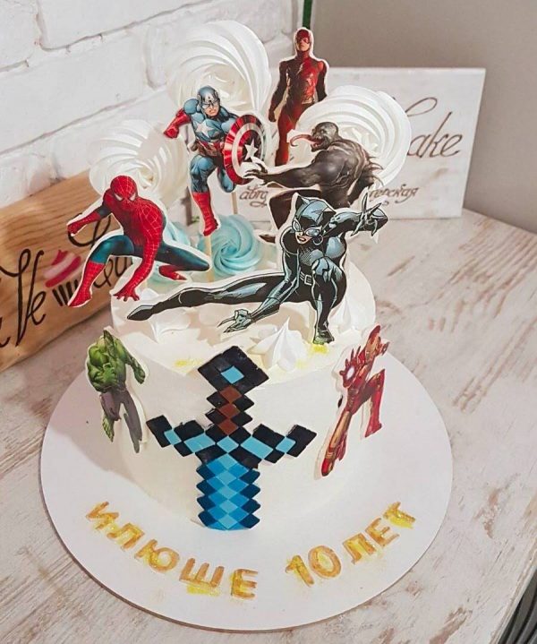 торт супергерои марвел