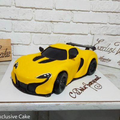 Торт авто McLaren P1 желтый