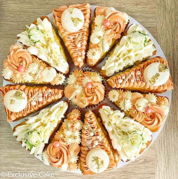 Торт готовыми кусочками