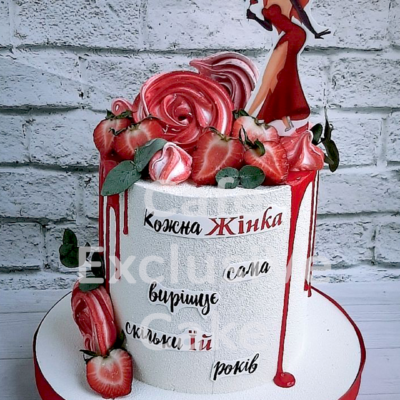 Торт с фигуркой Джессика Рэббит